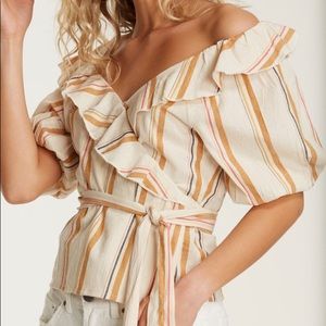 Stripped wrapped top